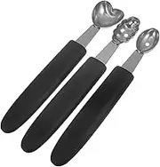 Hohopeti Stainless Steel Ice Scoop Fruit Spoons Melon Ball Maker Versatile Kitchen Tool