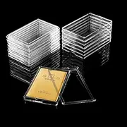 Jinzhenhong 24 Pcs Silver Bar Case - 1 Oz Silver Bar Holder, Clear Organizing Containers (24, 50 x 30 x 3 mm)