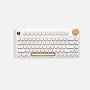 IZO Wireless BT5/USB PC & Mac Mechanical Keyboard, White Blossom