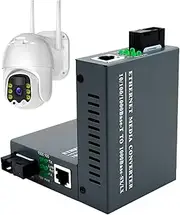 TQEBWUS Fiber Ethernet Media Converter - Fast Ethernet Speed Gigabit Single Mode Converter,Fiber Media Converter, LC Transceiver Module, Auto Sensing Gigabit for Home