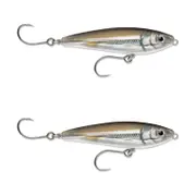 2x Rapala 7cm Saltwater X Rap SubWalk Walk the Dog Bait Fish Lures - Mangrove