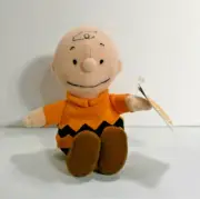 Peanuts 1990's Applause 8" Charlie Brown Bean Bag Plush New
