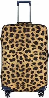 [pvinnk] Leopard Animal print Print Protective Luggage Cover Elastic Washable Suitcase Travel Gear Protector, White, X-Large
