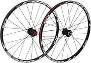 Bicycle Front Rear Wheels for 26" 27.5" Mountain Bike, MTB Bike Wheel Set 7 Bearing 24H Alloy Drum Disc Brake 8 9 10 11 Speed (Color : B, Size : 27.5inch)