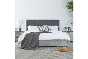 Queen Bed Frame | Fabric Upholstery | MDF | Cement Colour