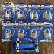 Lot of 8 Brinks Resettable Combination Lock 162-44051 + 1 Pc Carabiner 165-40052
