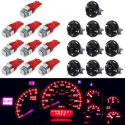 10X Red T10 Instrument Gauge Cluster Dash Lights 168 194 LED Bulbs W/ Sockets (for: Honda)
