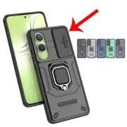 For OnePlus Nord CE4 Lite, Hybrid Armor Slide Camera Magnetic Ring Case Cover