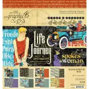 GRAPHIC 45 ~ LIFE'S A JOURNEY ~ 8x8 Paper Pad