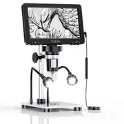 7" LCD Digital Coin Microscope 1200X USB Magnifier Camera & 8 LED Lights For PC