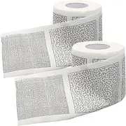 Funny Pattern Toilet Paper Rolls 2 Pack Wood Pulp Soft Comfortable Multipurpose for Bathroom