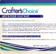 White Soap Base Melt Pour Sealed New 2lbs Crafters Choice White Clean GstRm