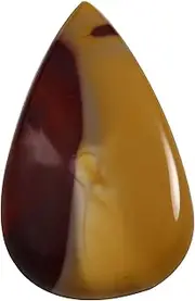 [Goyal Exports] Red Mookaite Jasper Pear Cabochon Natural Loose Gemstone 21.15cts QC44, Loose Gemstone, Red Mookaite Jasper