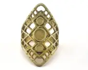 Ring Adjustable Ring Bezel Cup Raw brass 18mm 8US inner size - Adjustable 2700