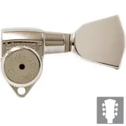 NEW Hipshot Grip-Lock Open-Gear TUNERS w/ Keystone Buttons Set 3x3 - NICKEL
