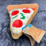 New Bark Box “ Mutt Lovers Pizza ” Dog Toy Pepperoni Pizza Slice Junk Food M/L