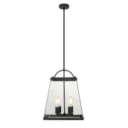 Colair 4 Light Solid Brass, Black