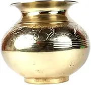 ASHIRWAD Brass Lota Gadvi Kalash for Puja Pitcher Arti Pot Matki (1.2 L)