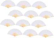 HOOTNEE DIY Chinese Folding Fan 7 Inches Blank Handheld Fan for Painting Dance Props Foldable