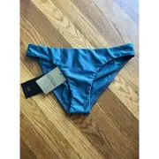VIX paula hermanny Bikini Bottom Sz Small Teal NWT Basic Full Back