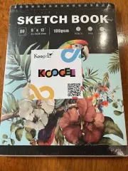 Koogel Spiral Sketch Book, Art Sketchbook Pad Drawing Painting Multi 9x12