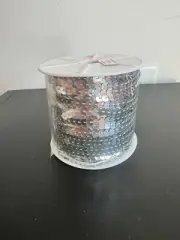 new 100 yards continuous silver 6mm wide flat sequins trim craft material