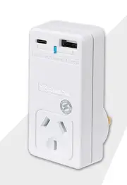 Mains Power Adaptor with USB A & USB C Charging Sockets