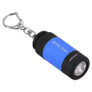 2.1" Mini Rechargeable LED Keychain Flashlight USB Charging Light Blue