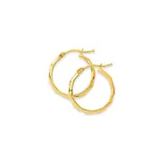9ct 15mm Twist Hoops