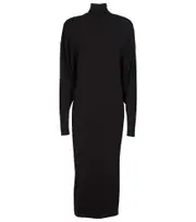 [Alexandre Vauthier] Alexandre Vauthier Turtleneck stretch-jersey midi dress AU 8 black