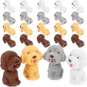 TEHAUX 24pcs Dog ​​Eraser Dog Shaped Erasers Animal Erasers Novelty Erasers for Party Mini Erasers Small Erasers Fun Erasers Lead Pencils Cute Erasers for Drawing Filler Portable 3D