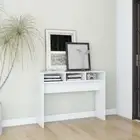 vidaXL Console Table White 105x30x80 cm Engineered Wood HEE