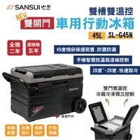 在飛比找森森購物網優惠-【SANSUI 山水】雙槽雙溫控車用行動冰箱 移動式 SL-