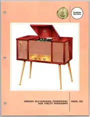 1961 Emerson Stereophonic Phonograph Model # 930 Brochure Flyer Print Ad