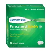 Chemists’ Own Paracetamol 500mg Soluble 20 Tablets (Generic of Panadol)