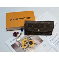 在飛比找蝦皮購物優惠-二手真品LOUIS VUITTON LV長夾 EMILIE錢