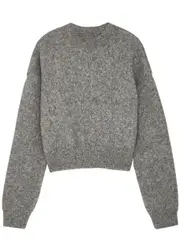 Jacquemus Le Maille Logo Alpaca-blend Jumper - Grey - L (UK14 / L) L (UK14 / L)