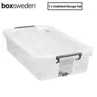 5 x 40L Plastic Storage Box Underbed Crate Organiser Plastic Bin Container Tub