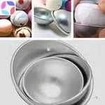 10PCS/PACK 3D ALUMINUM ALLOY BALL SPHERE BATH BOMB MOLD CAKE