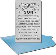 EE&YU Son Card, Happy Birthday Adult Son Card, Proud of Son Back to School Card, to My Son Gift from Mom, Remember I Love You Son Present