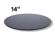 14" Inch Black Masonite (MDF) Round Cake Board