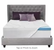 Novaform ComfortGrande 3” Gel Memory Foam Mattress Topper Kingw/Cover NEW