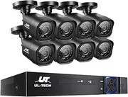 8pcs Bullet Camera,1080p HD 8C Security IP Camera System with 20m Night Vision,Powerful 5-in-1 DVR,IP66 All-Weather Design,Easy Remote View,Motion Detection,Email Alarm for Outdoor or Indoor