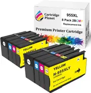 8 Pack (2BK,2C,2M,2Y) Compatible Ink for HP 955XL for HP Officejet Pro 7720 7730 7740 8210 8216 8710 8720 8730 8740 8745