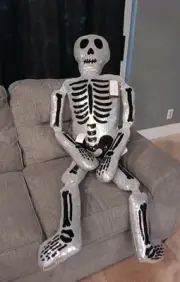 Isaac Mizrahi 5 Ft Halloween Skeleton Pillow