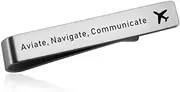 [Yreamont] Mens Airplane Tie Clip for Boyfriend Husband Son Flight Attendant Accessories for Men