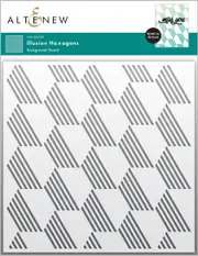 Illusion Hexagons Background Stencil