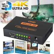1 In 4 Out HDMI Splitter Amplifier Duplicator Full HD 1080p 2K 4K 3D V1.4 DVD