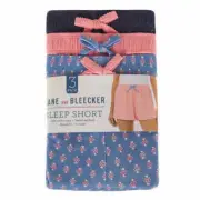 Jane and Bleecker Ladies' Sleep Short 3-Pack Variety A1