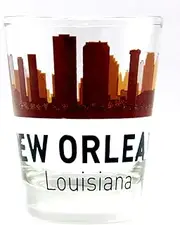 New Orleans Louisiana Sunset Skyline Glassware Shot Glass